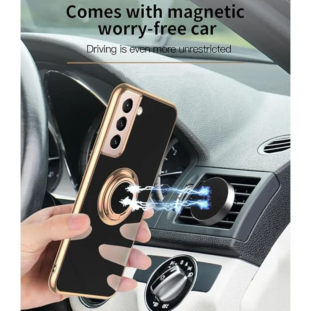 Samsung Galaxy S21 FE 5G Case,2 Screen Protector, Ring Holder Magnetic Stand